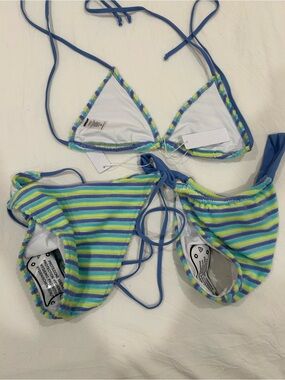 Bright Swimwear Striped Terry Bikini NWT